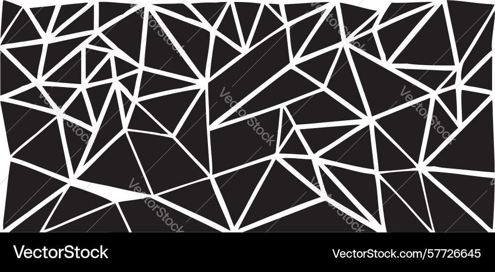 Bold black abstract pattern sharp geometric vector image