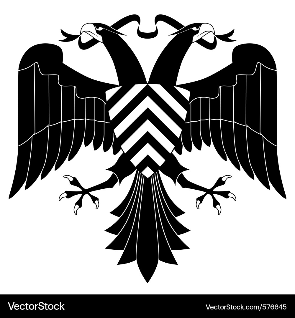 Doubleheaded heraldic eagle Vector Image