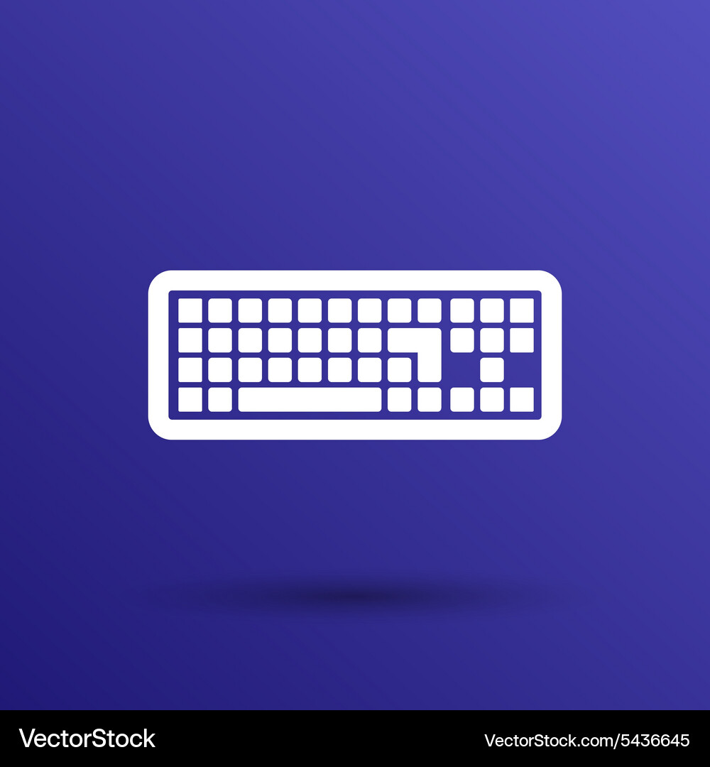 Icon keyboard laptop input put key alphabet tool Vector Image