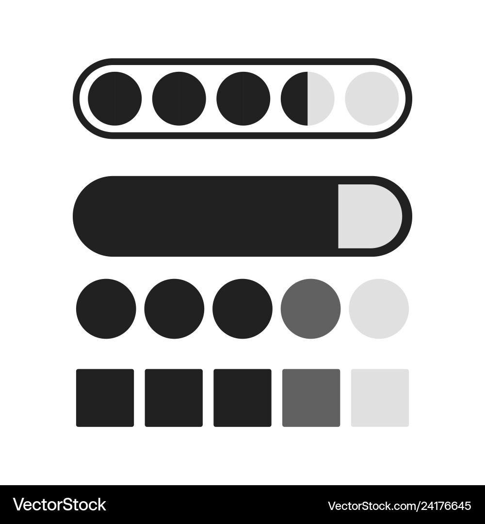 Loading Progress Icons - Download & Upload vector image