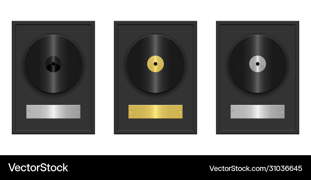 Record Disk Collection Vector Image