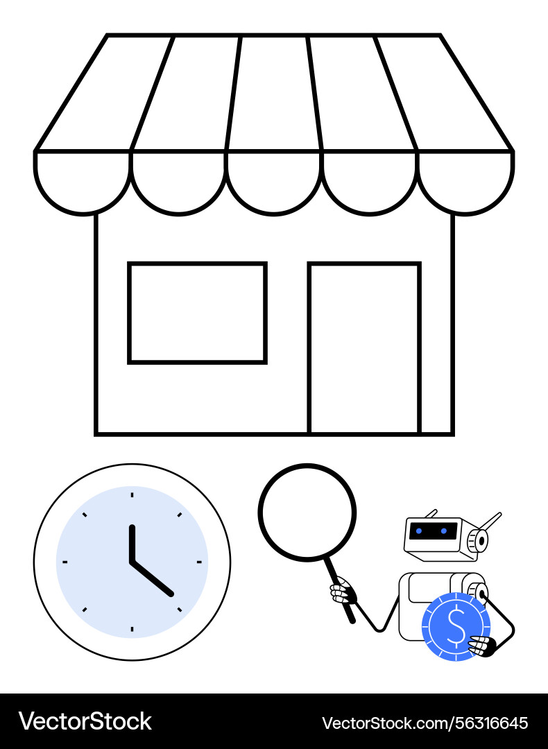 Retail Automation & Data Concept vector image