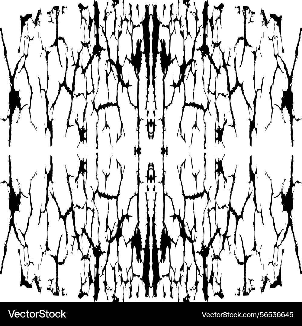 Symmetric crack texture fragmented grunge pattern Symmetric crack texture fragmented grunge pattern vector image