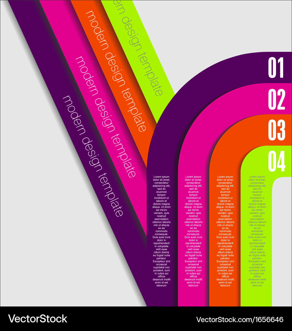 Abstract Gradient Color Block Template Vector Image