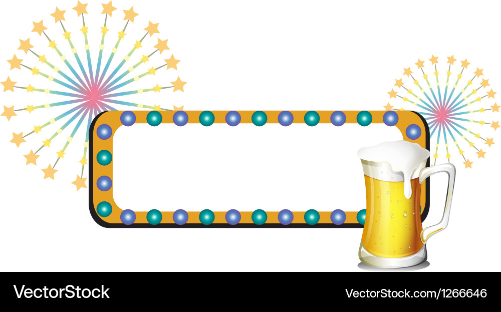 An empty template with a series of lightbulbs Vector Image