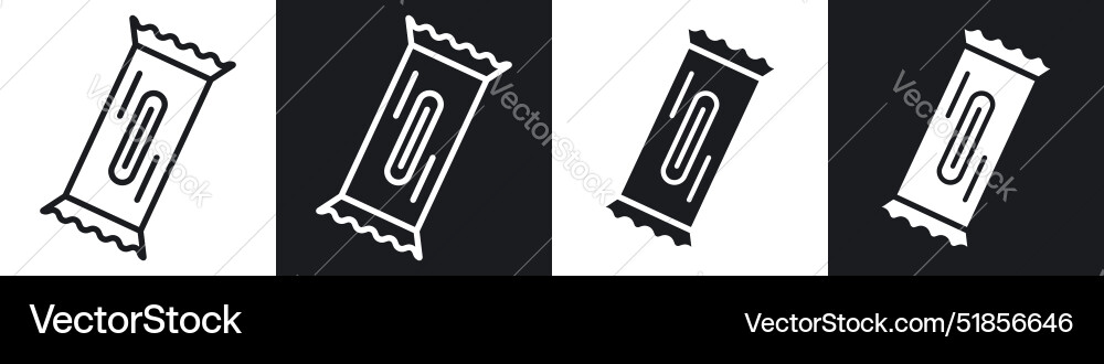 Candy-bar icon set in black and white filld Candy-bar icon set in black and white filld vector image