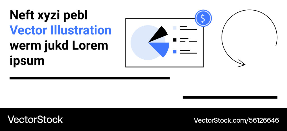 Data visualization dashboard with pie chart Data visualization dashboard with pie chart vector image