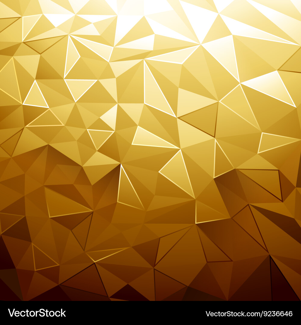 Golden Low Poly Hintergrund Vektorbild