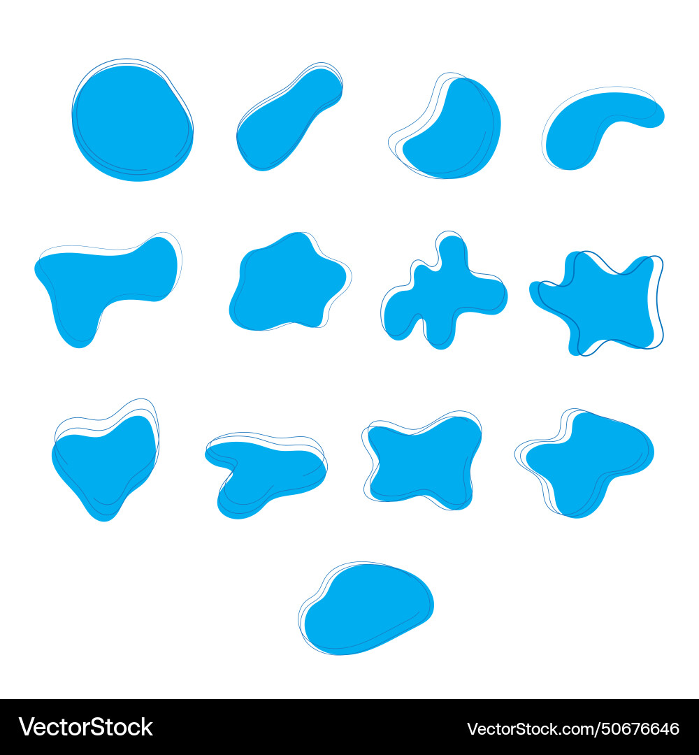 Set blob icon vector image