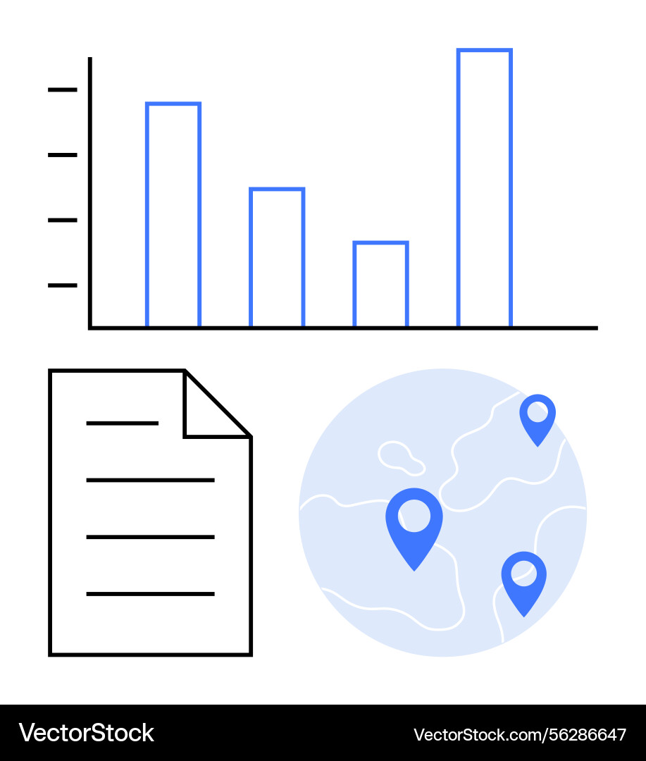 Data visualization and analysis with graph vector image