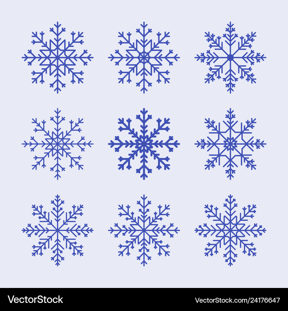 Elegant Snowflake Pattern - Winter Festive Vector Image