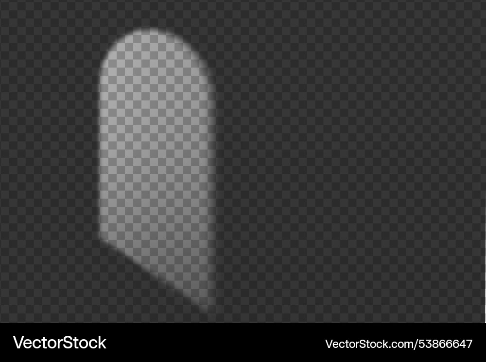 Light effect shadow overlay from arched window Light effect shadow overlay from arched window vector image