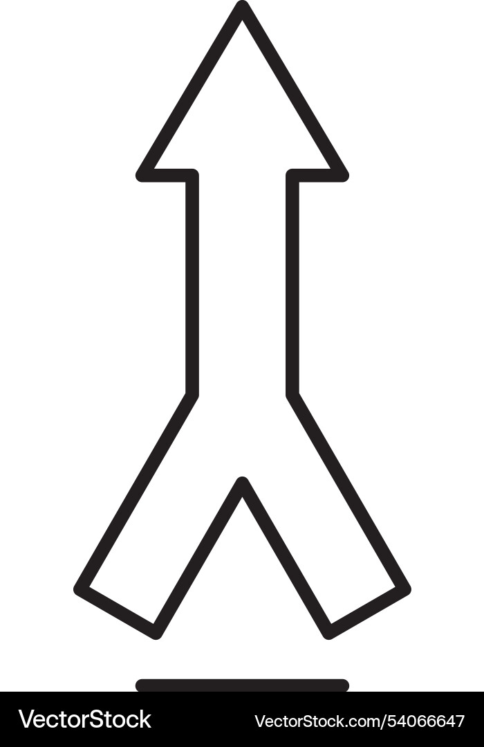 Merging line icon design Vector Image