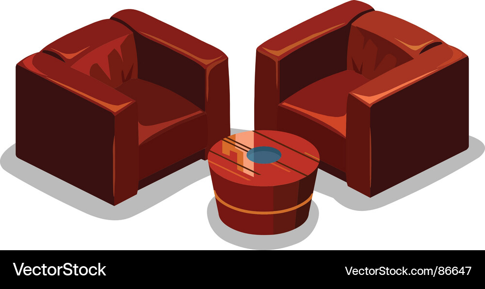 Modern Sofa Set Vector Image