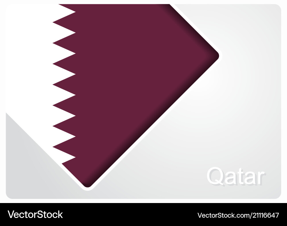 Qatari flag design background vector image