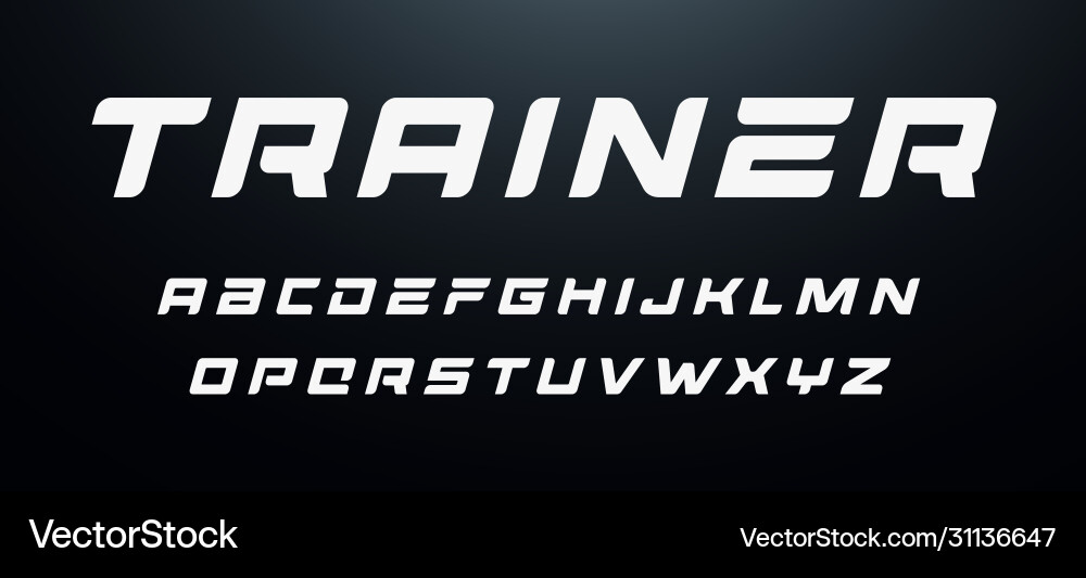 Sport letters set dynamic bold italic style Sport letters set dynamic bold italic style vector image