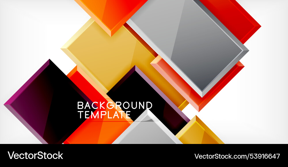 Square shape color abstract geometry Vector Image