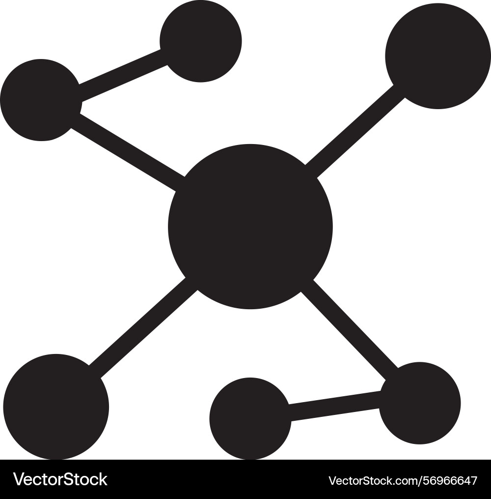 Swarm algorithm glyph style icon design vektorbild