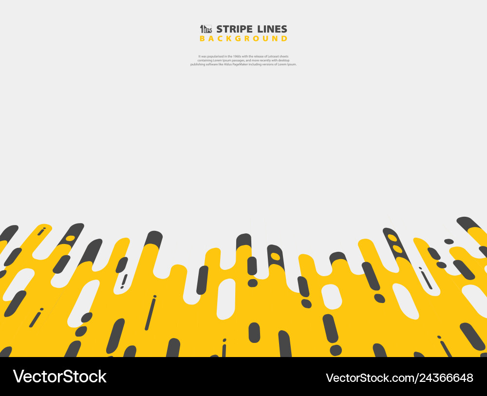 Abstract yellow black stripe line pattern modern Vector Image