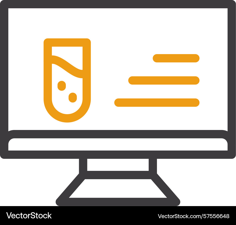 Computer science two color icon vector image