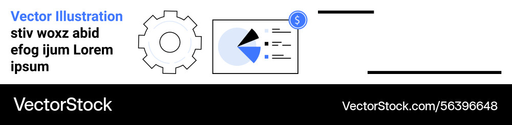 Data analytics visualization with pie chart Vector Image