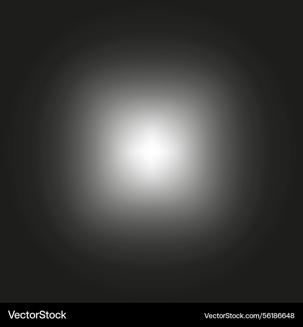 Diffuse glow center soft white highlight black vector image