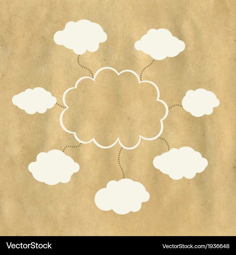 Old paper and web cloud Vector Image