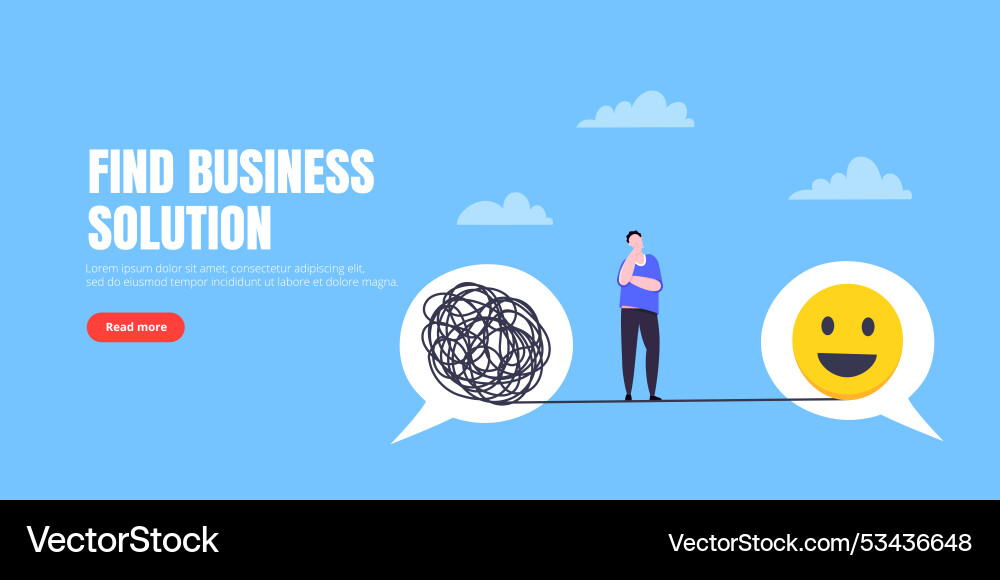 Understanding problem solution simplify challenge vector image