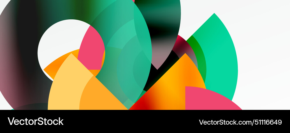 A colorful geometric pattern with circles Vector Image