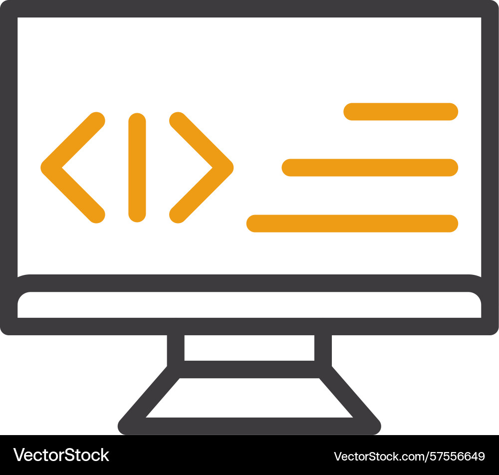 Programming two color icon vector image