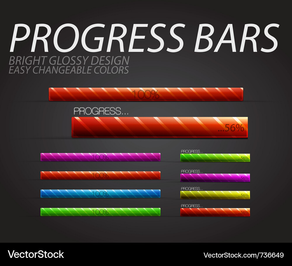 Progress bars Vector Image