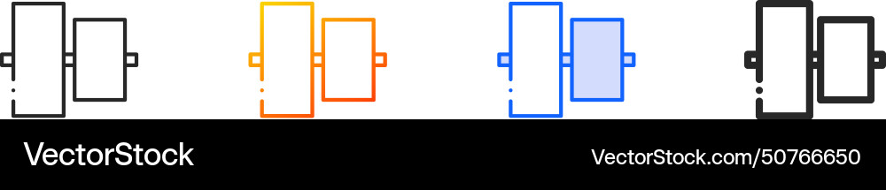 Align objects iconthin linear gradient blue Align objects iconthin linear gradient blue vector image
