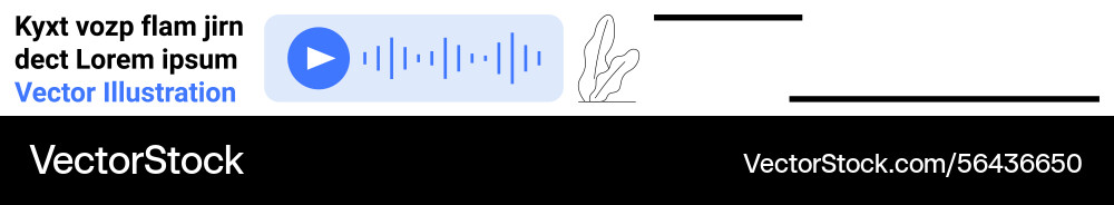Audio player interface with play button Audio player interface with play button vector image