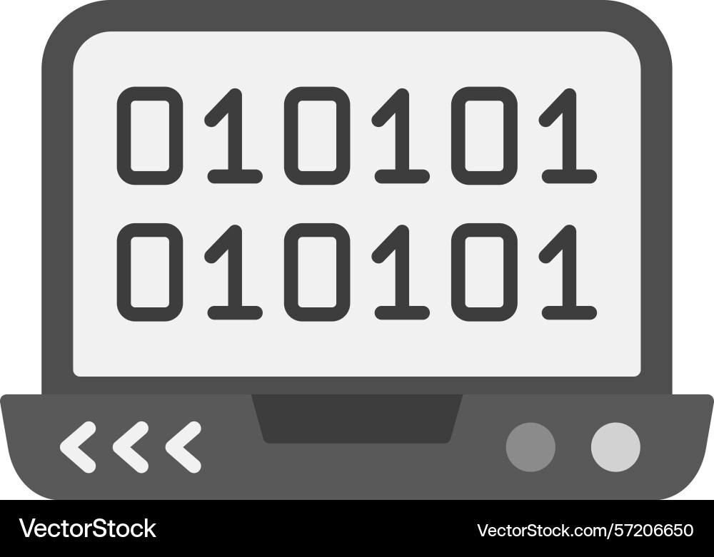 Binary code icon vector image