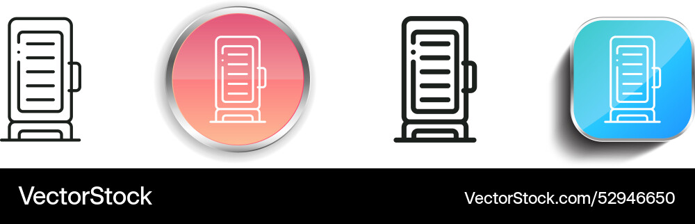 Cold icon thin linear regular and button style Vector Image