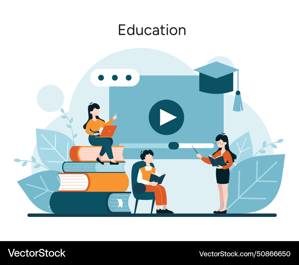 Interactive learning with digital platforms Interactive learning with digital platforms vector image