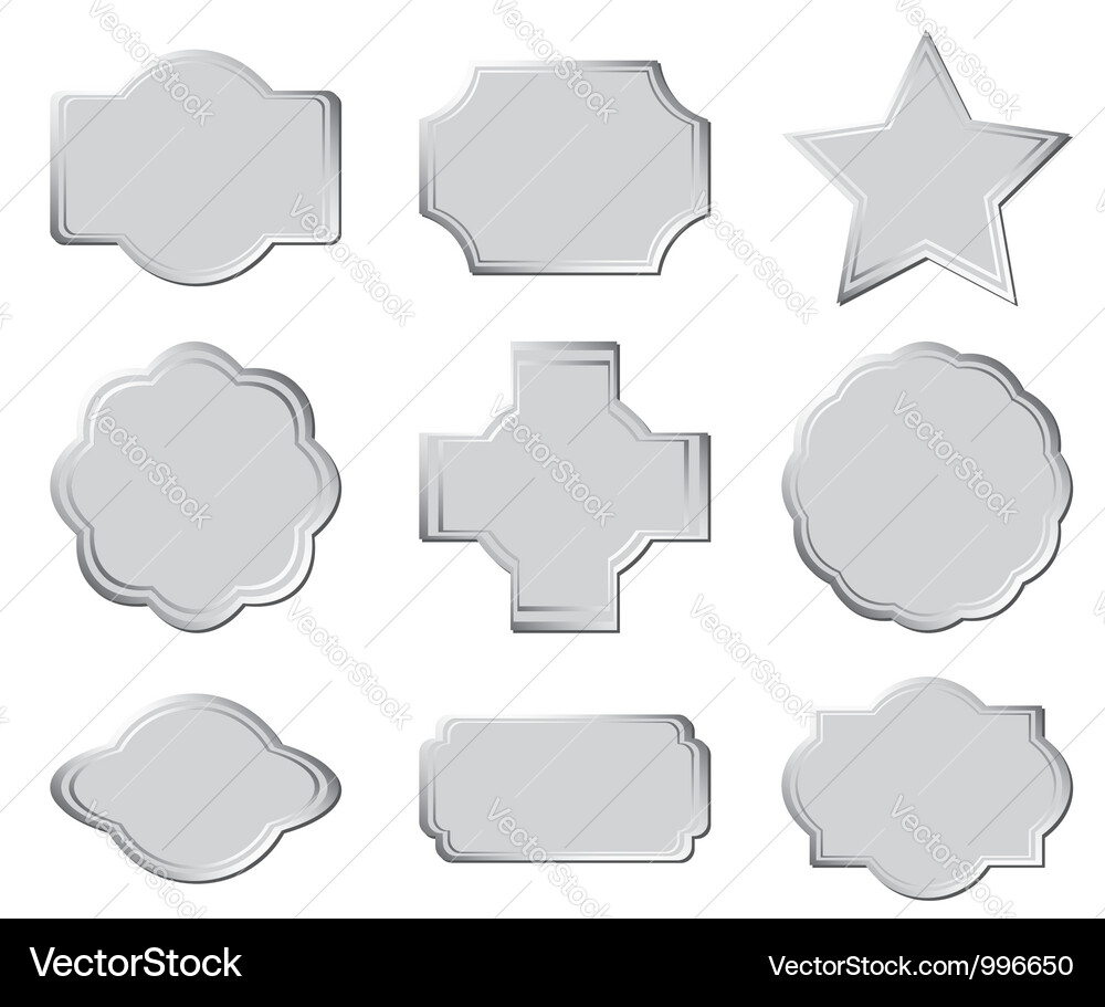 Set of the gray frames Vector Image