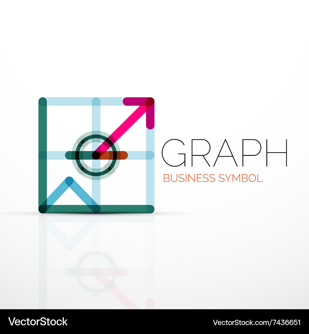 Abstract logo idea linear chart or graph Vector Image