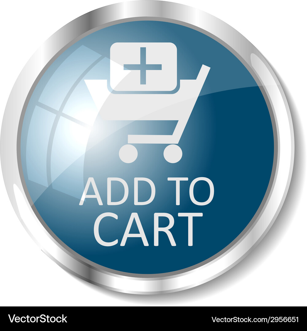 Blue web button Vector Image
