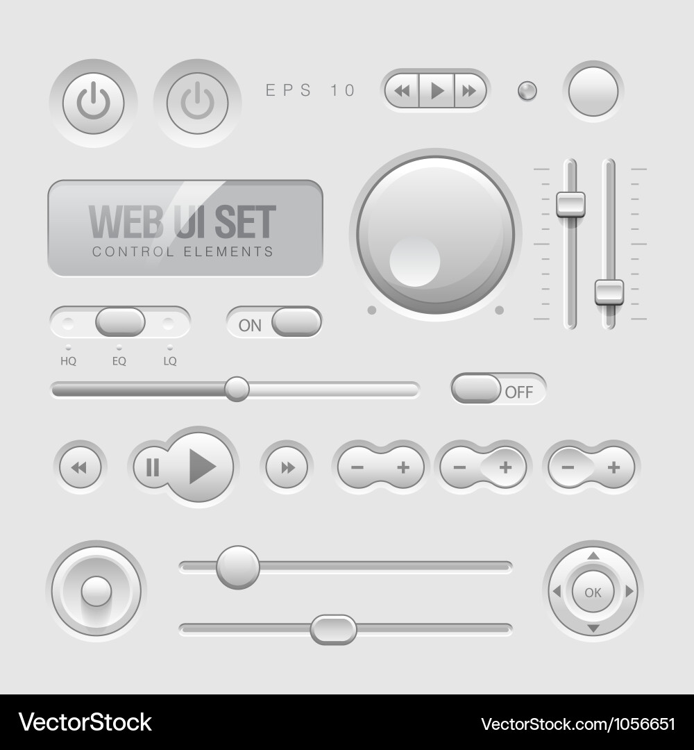 Moderne Web UI Buttons & Controls vektorbild