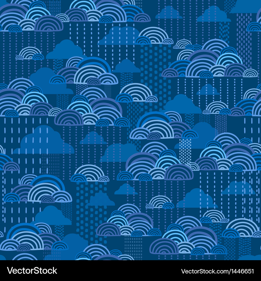 Rain clouds seamless pattern background Vector Image