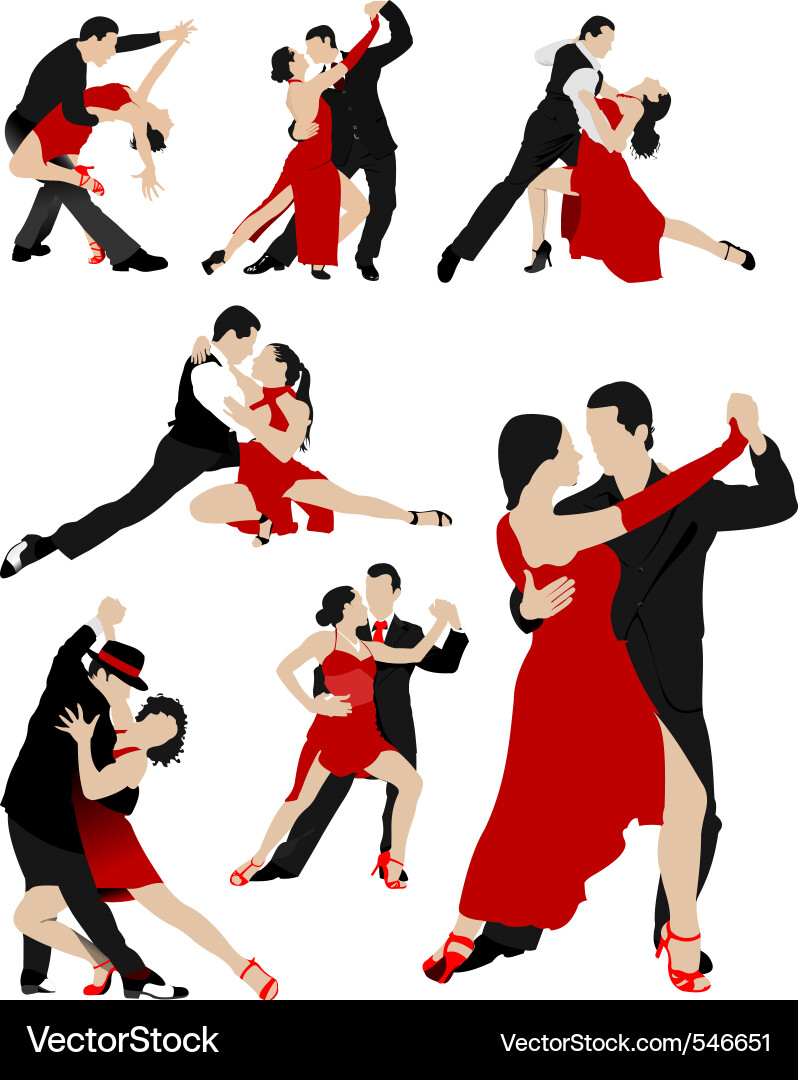 Salsa dancing vector image