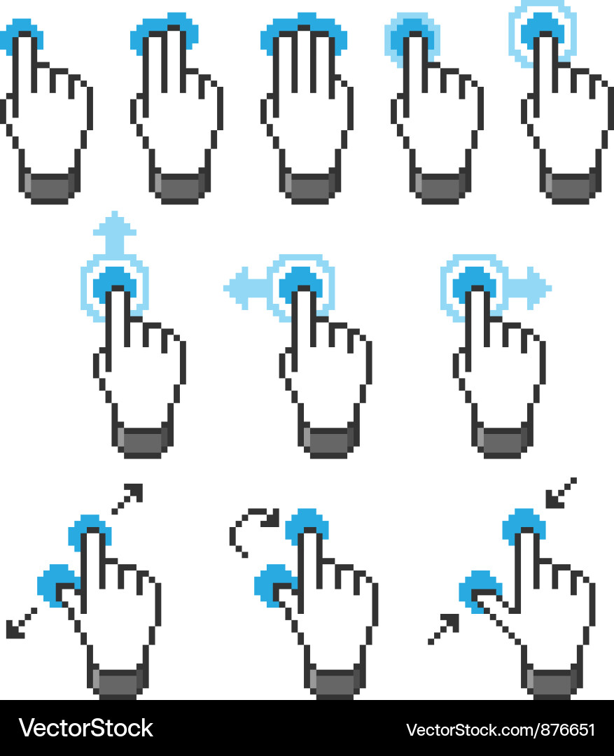 Touch Screen Gestures Vector Image