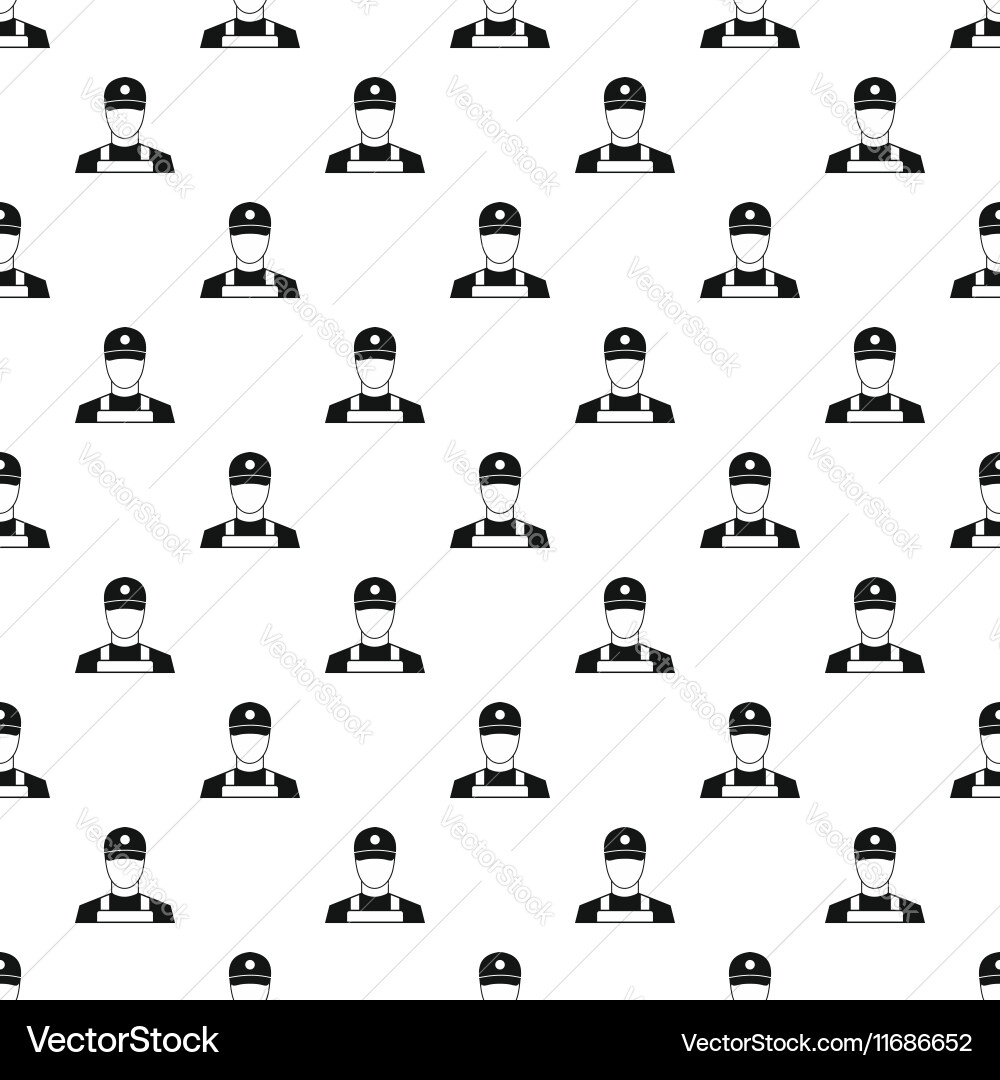 A man in cap and uniform pattern simple style vector image