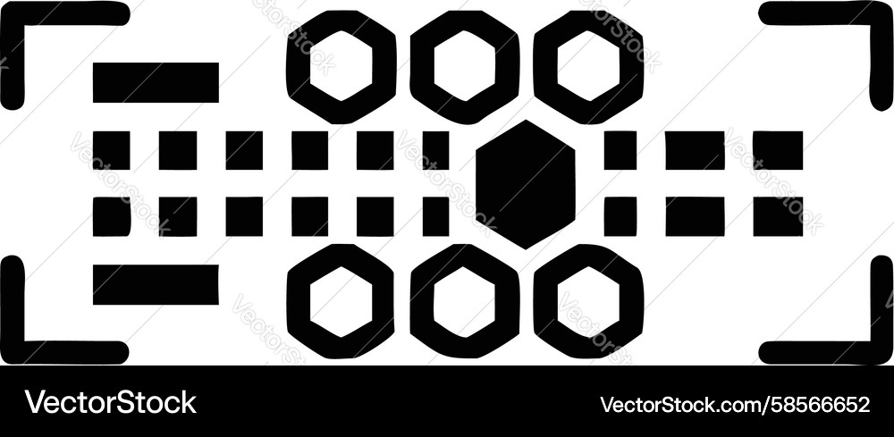 Digital Scan Frame QR Code Recognition Vector Image