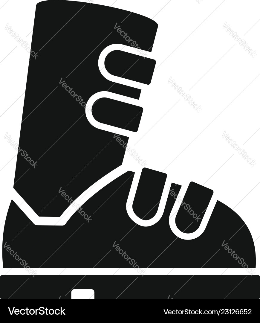 Einfache Ski Boot Icon Vektorbild