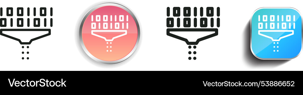 Filter-Icon dünne lineare regelmäßige und Schaltfläche Stil Filter-Icon dünne lineare regelmäßige und Schaltfläche Stil vektorbild
