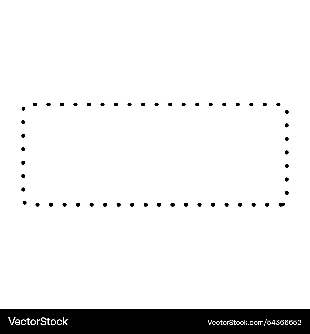 Ornamental dashed line border in geometric frame Vector Image