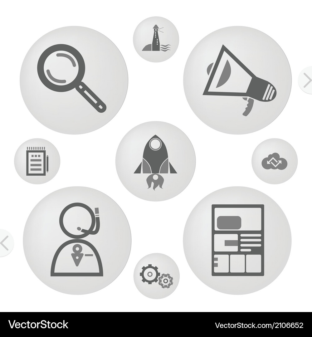 Simple icons for web Vector Image