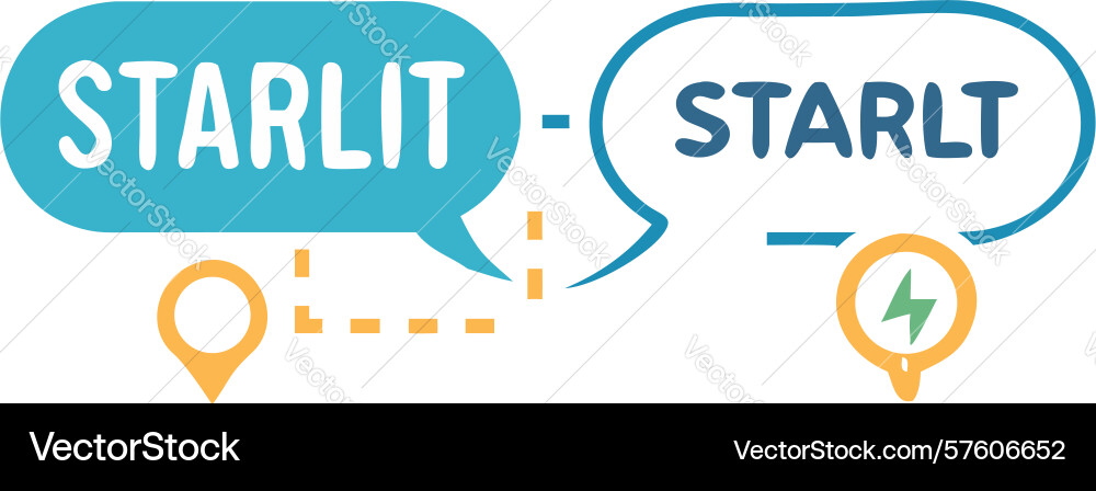 Star map navigation concept speech bubble icon vector image